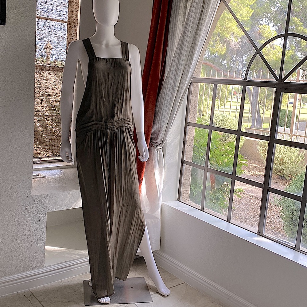 Cop.Copine green maxi  dress.  Polyester. Size 38